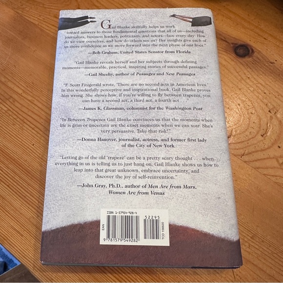 Gail Blanke SIGNED
Between Trapezes: Flying into a New
Life with the Greatest - Picture 3 of 3